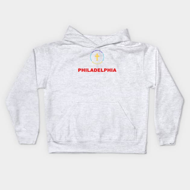 PHILADELPHIA PATRON SAINT (st peter) Kids Hoodie by CITY PATRON SAINTS